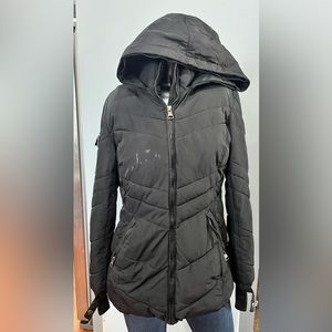 MADDEN GIRL Black Winter Parka Puffer Jacket with Hood